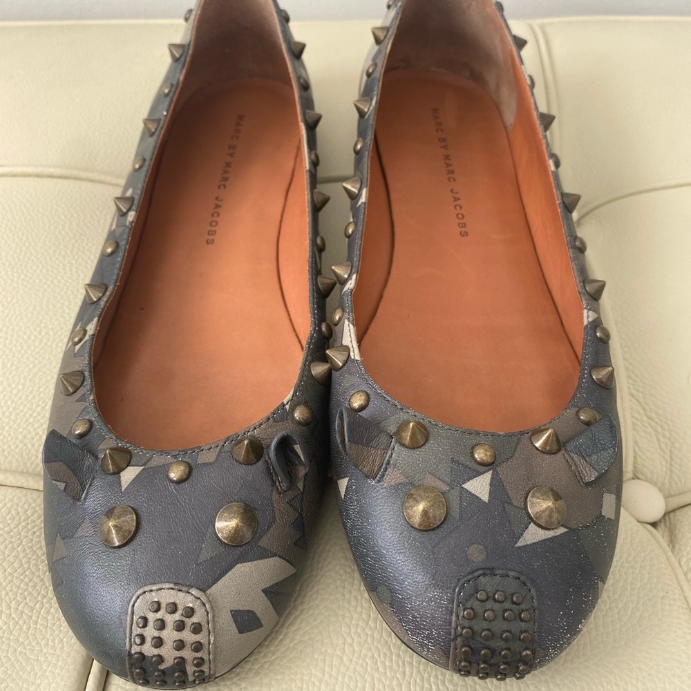 MARC by Marc Jacobs Studded Mouse Ballerina Flat, Camouflage - Picture 5 of 8